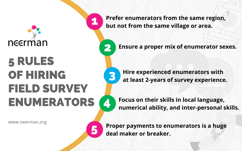 How to hire field survey enumerators